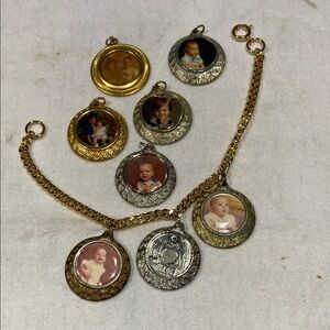 Gold and Silver Photo Locket Bracelet